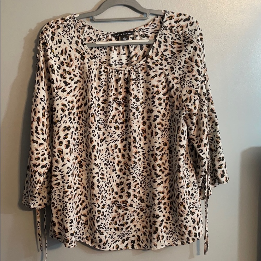 Zac & Rachel Leopard Print Blouse